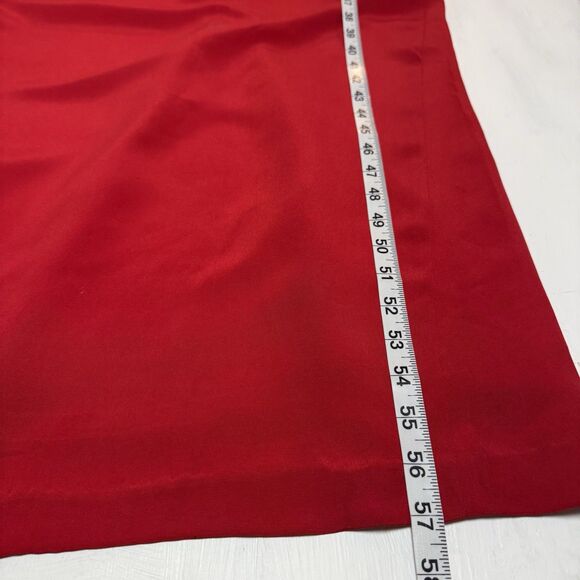 Vintage Dress Size 8 100% Silk Red Embellished Prom Dress Maxi Evening Gown - Picture 13 of 16